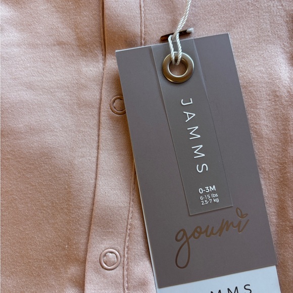Goumi Jamms Organic Cotton Sleep Sack Pink Rose 0-3 months NWT - Picture 6 of 8